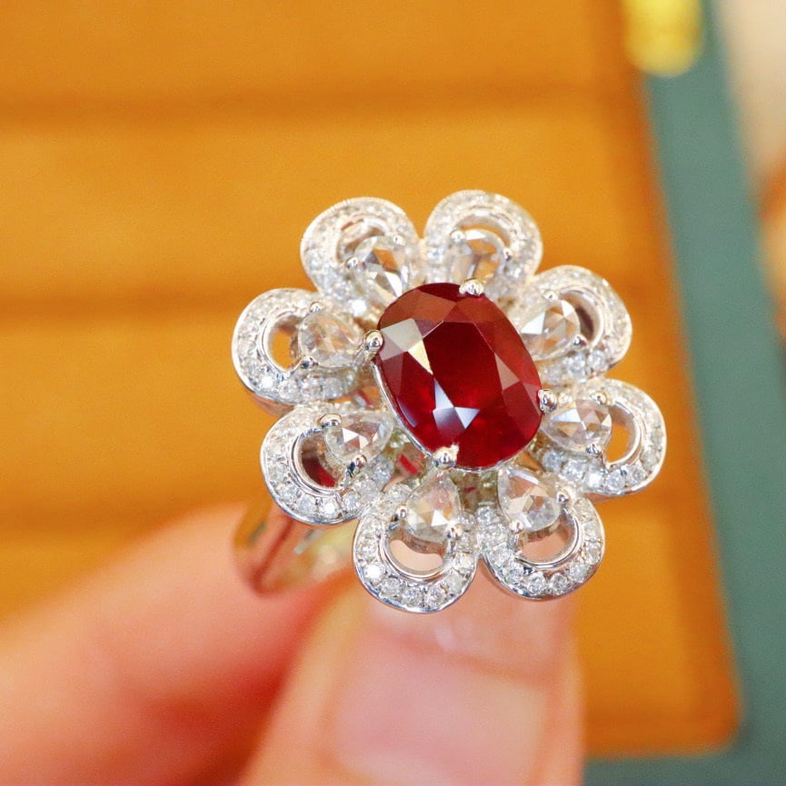 14k Gold 2.49 Ctw Natural Ruby & Diamond Ring/pendant( Without Chain ) - 3
