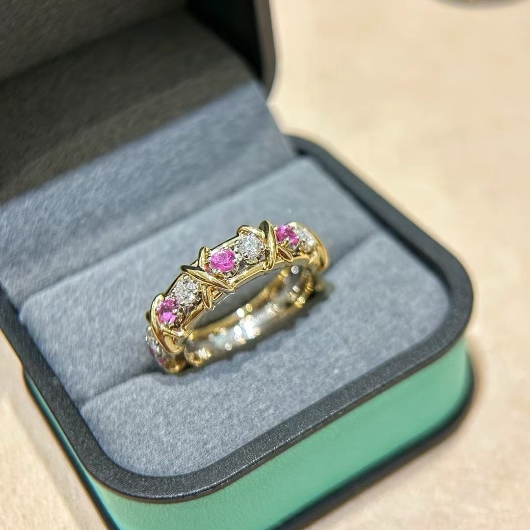 14k Gold 1.46 Ctw Natural Sapphire & Diamond Ring - 4
