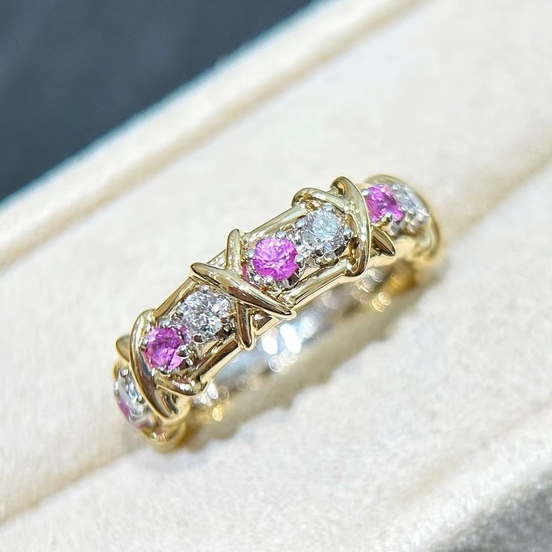 14k Gold 1.46 Ctw Natural Sapphire & Diamond Ring - 5