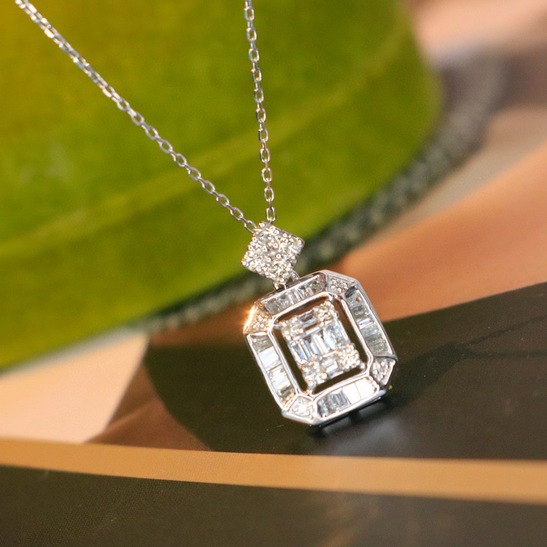 14k Gold 0.45 Ct Natural H Diamond Pendant( Without Chain ) - 5