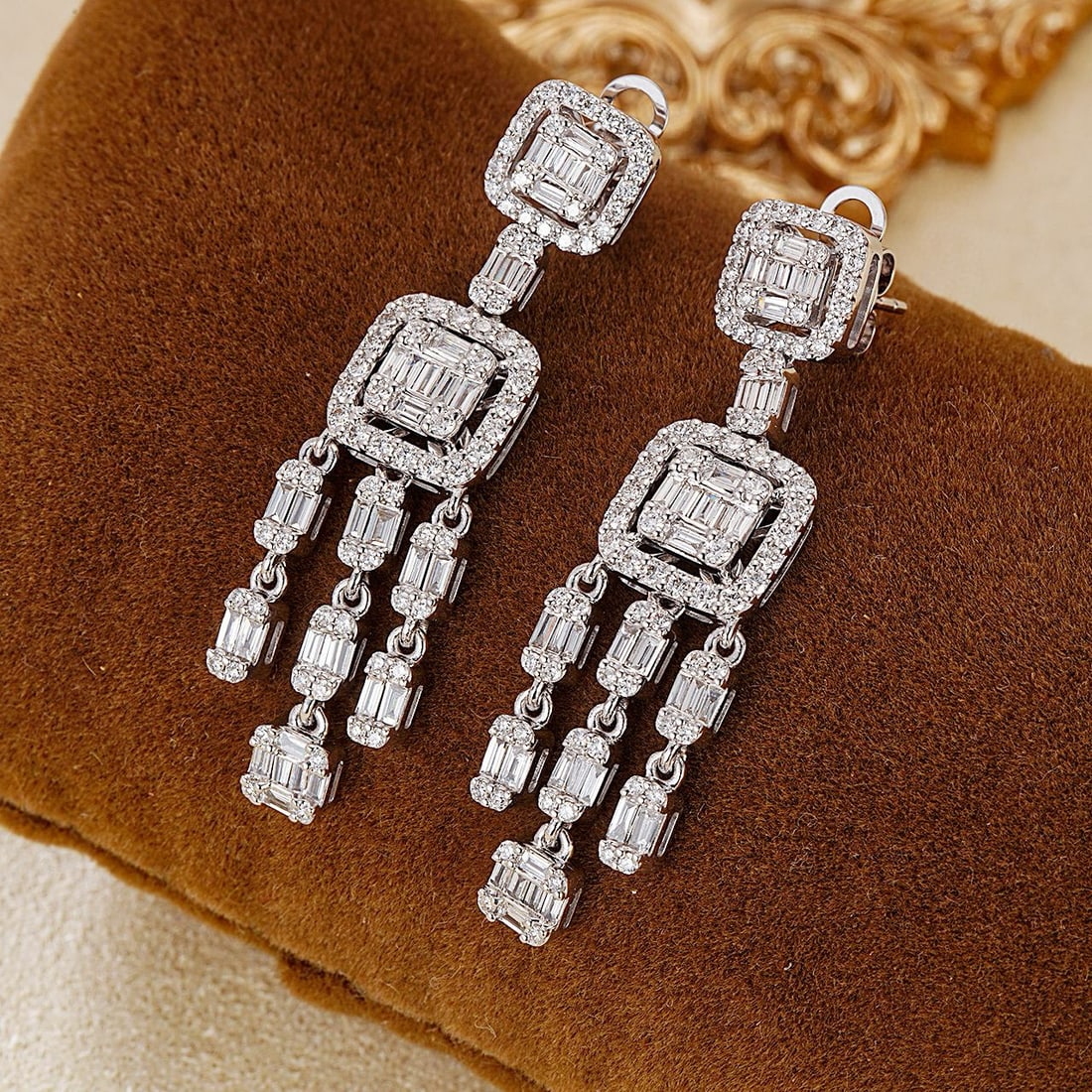 14k Gold 2.12 Ctw Natural H Diamond Earrings - 3
