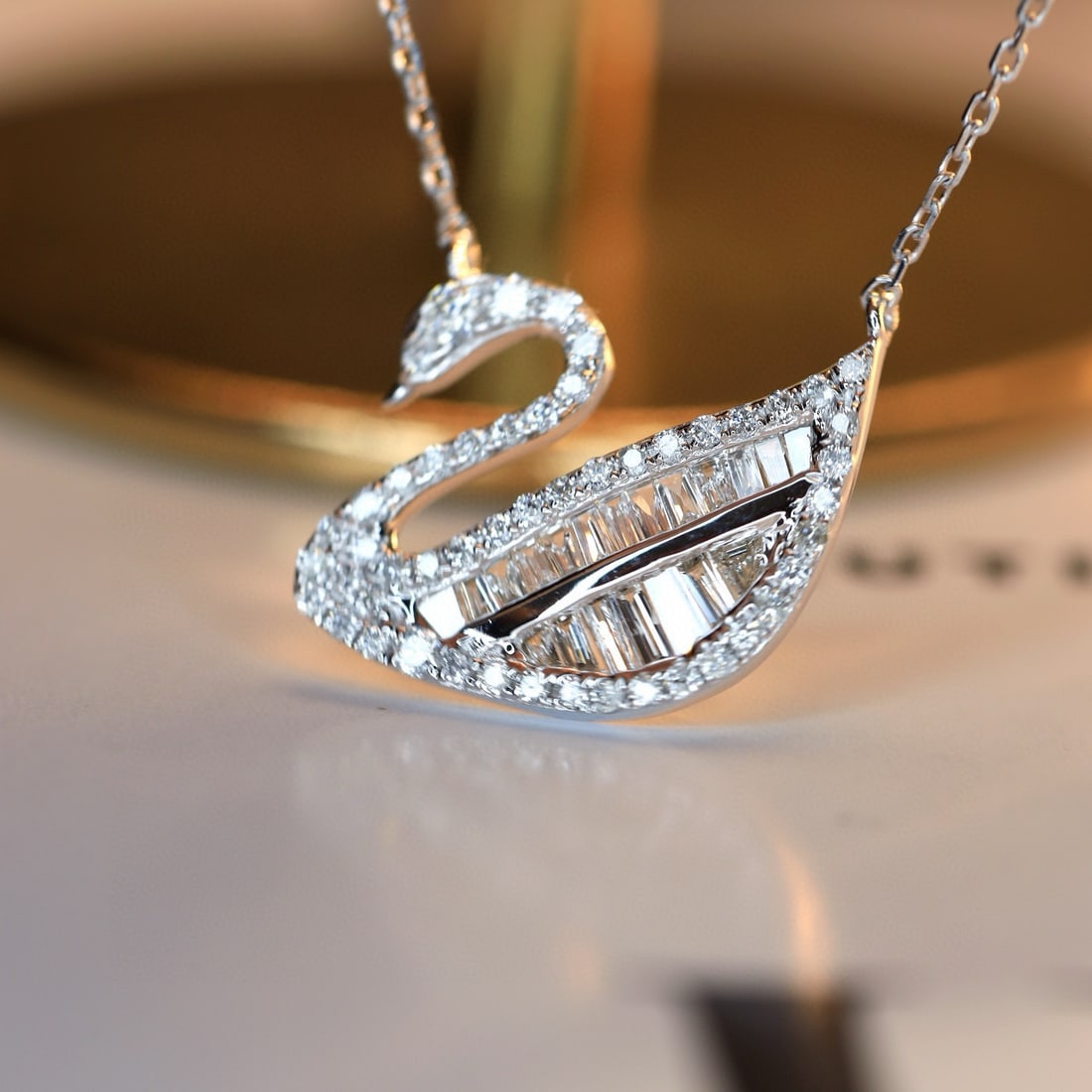 14k Gold 0.5 Ct Natural H Diamond Necklace - 2