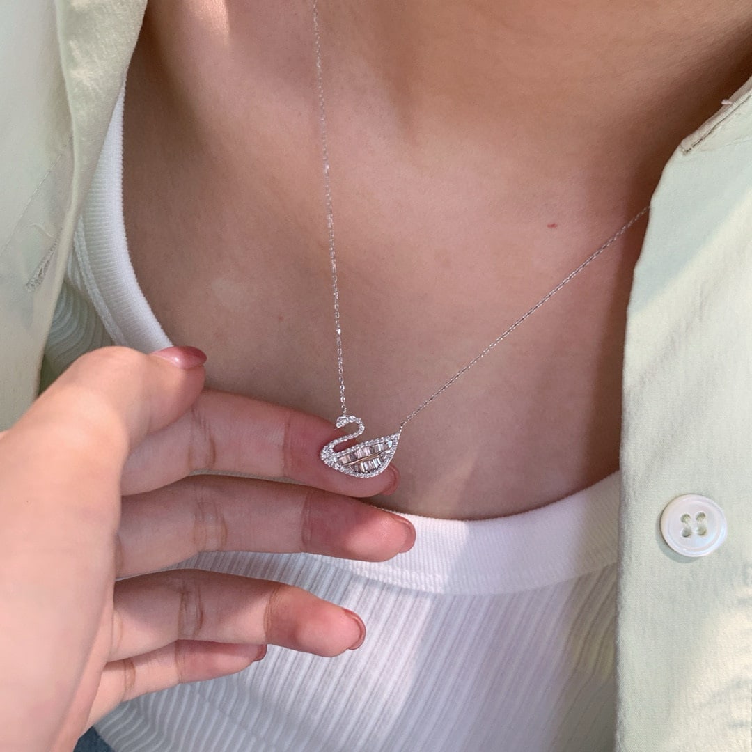 14k Gold 0.5 Ct Natural H Diamond Necklace - 5