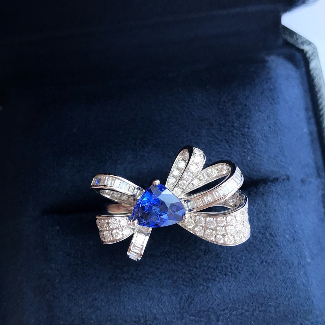 14k Gold 2.53 Ctw Natural Sapphire & Diamond Ring - 3