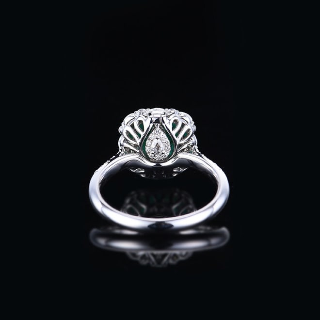 14k Gold 2.14 Ctw Vivid Green Natural Emerald & Diamond Ring/pendant( Without Chain ) - 4