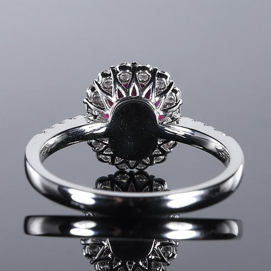 14k Gold 2.28 Ctw Natural Padparadscha Sapphire & Diamond Ring - 3
