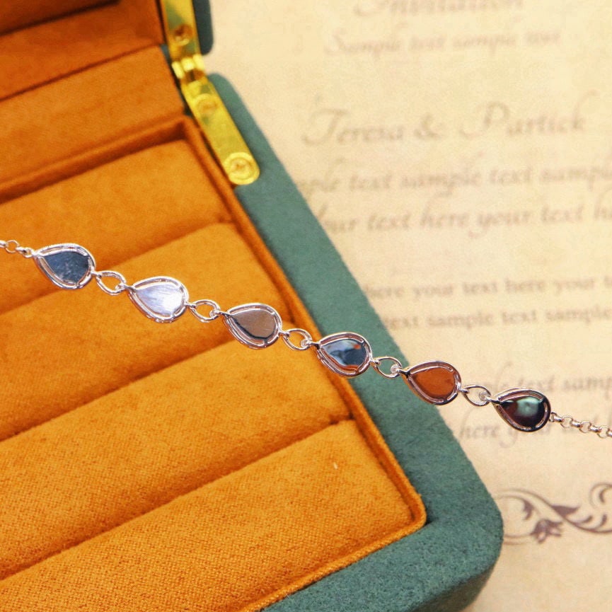 14k Gold 4.47 Ctw Natural Sapphire & Diamond Bracelet - 4