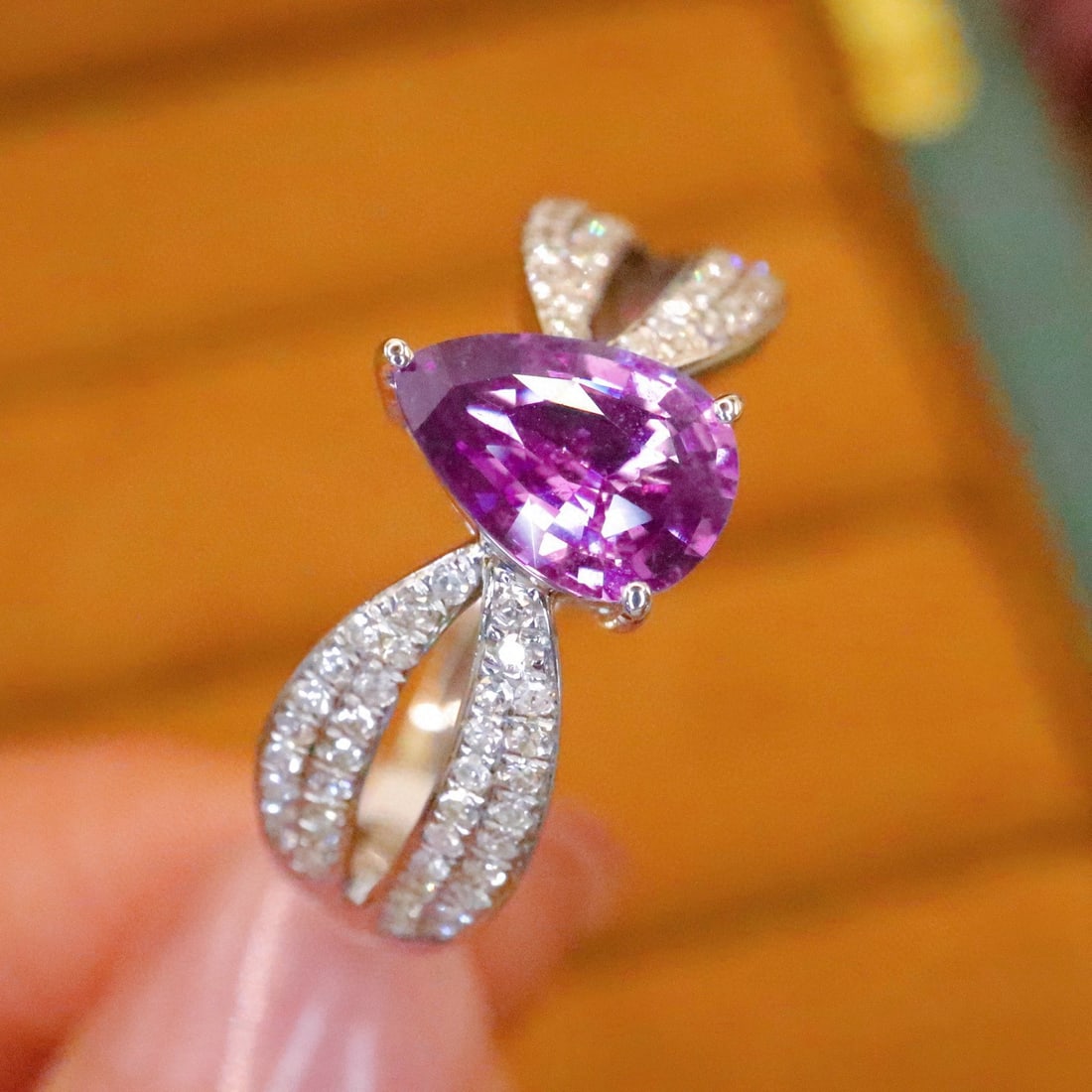 14k Gold 1.23 Ctw Natural Sapphire & Diamond Ring - 3