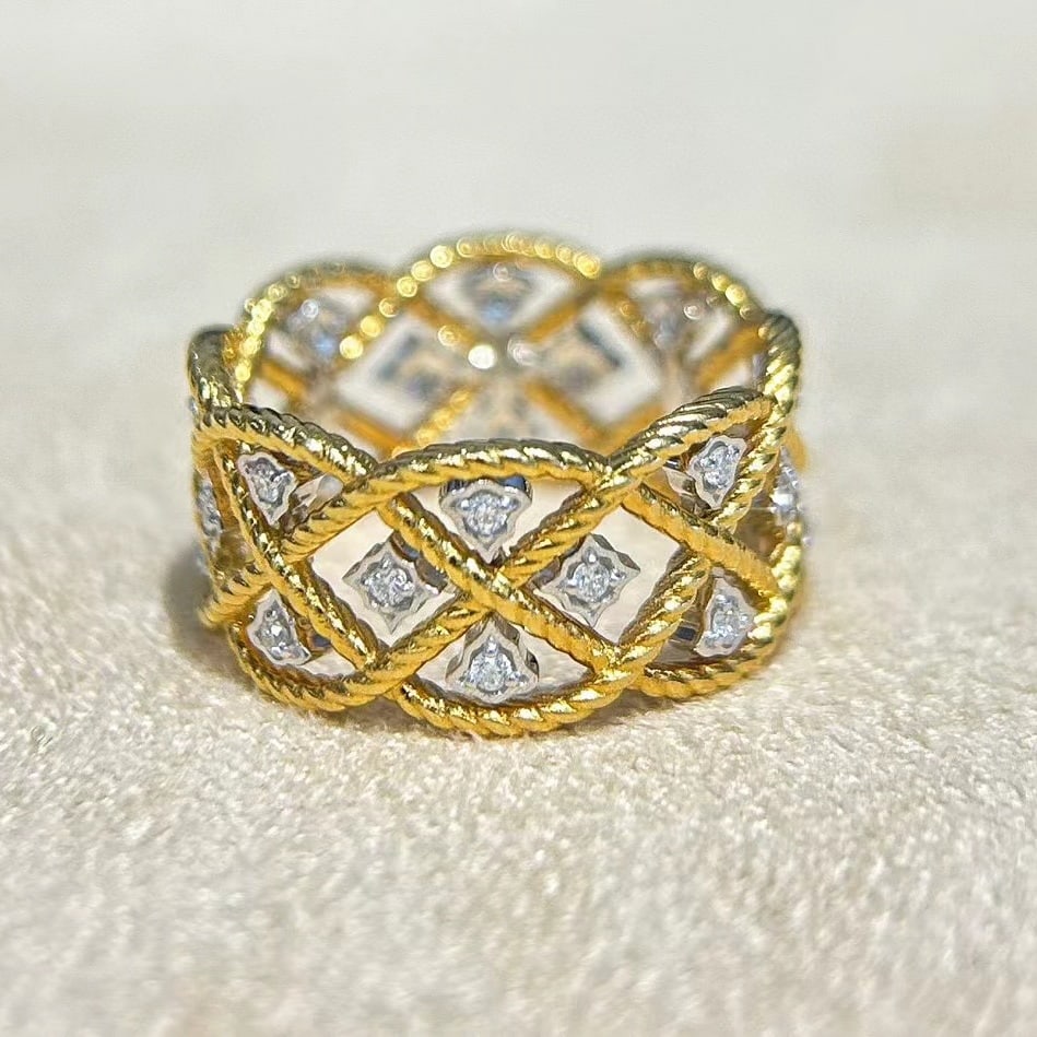 14k Gold 0.26 Ct Natural H Diamond Ring - 6