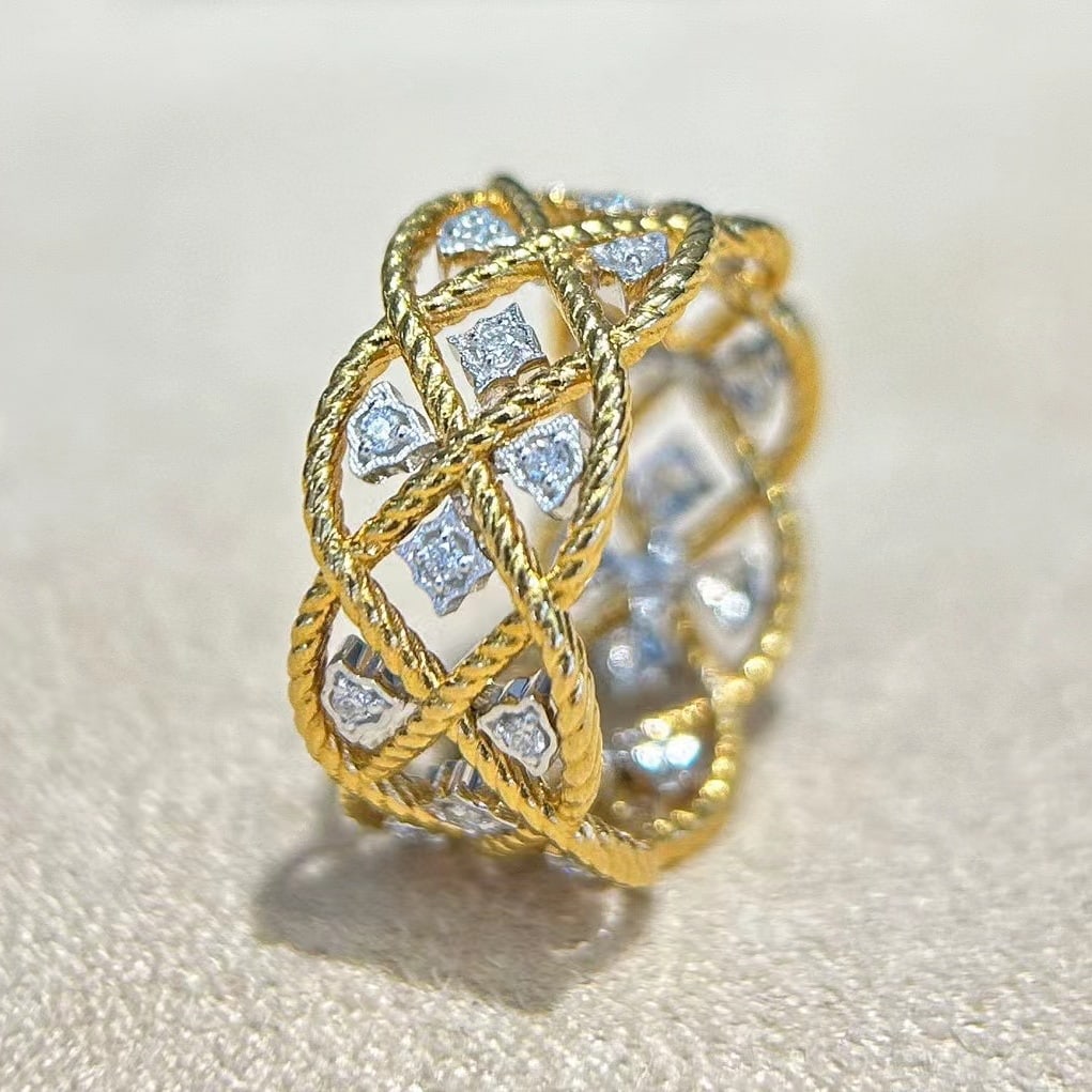 14k Gold 0.26 Ct Natural H Diamond Ring - 7