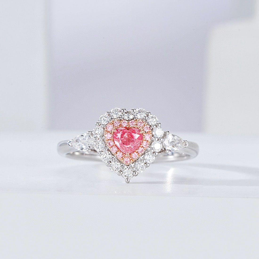 Gia Certified 14k Gold 0.83 Ctw Natural Pink Diamond & Diamond Ring - 5
