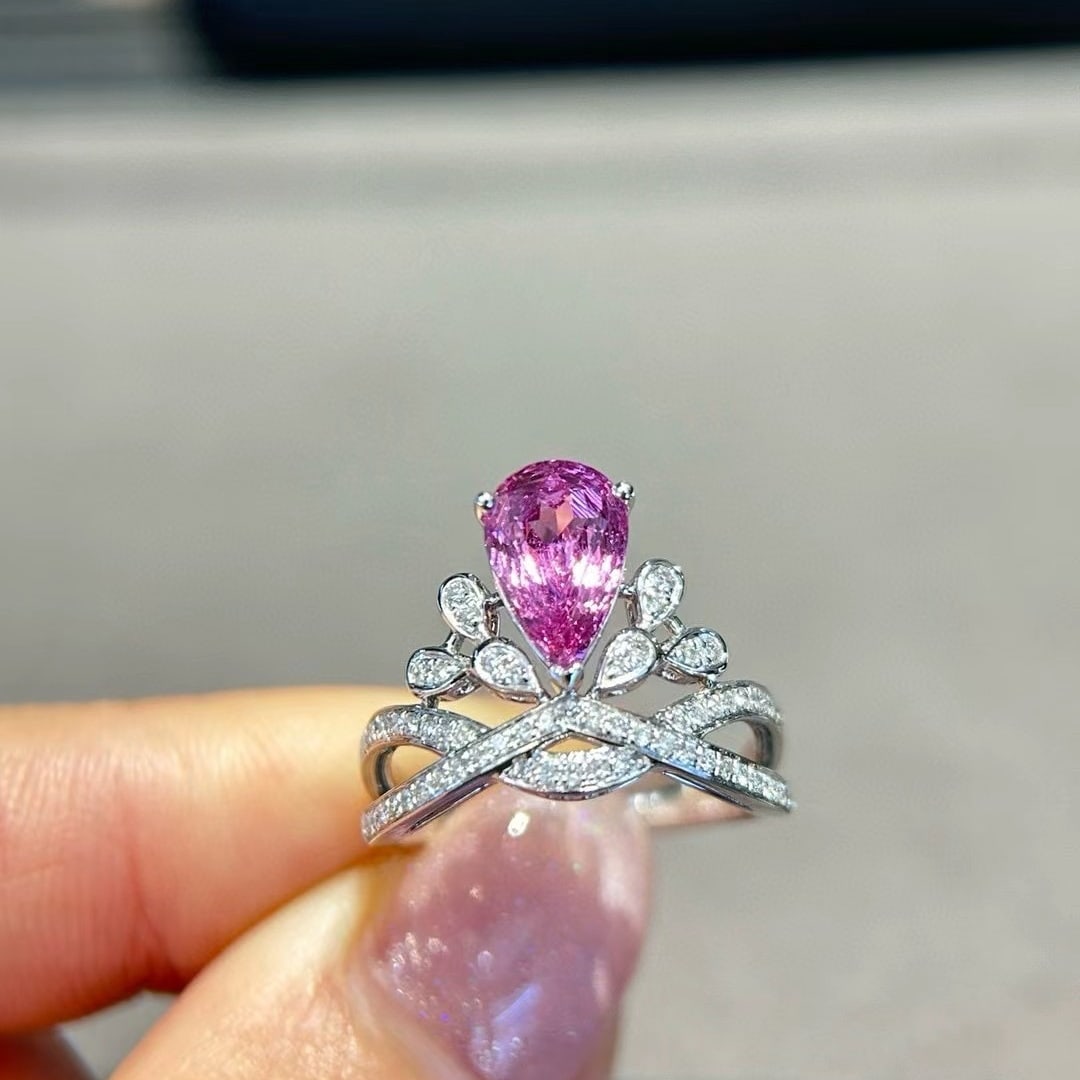 14k Gold 2.04 Ctw Natural Sapphire & Diamond Ring - 3