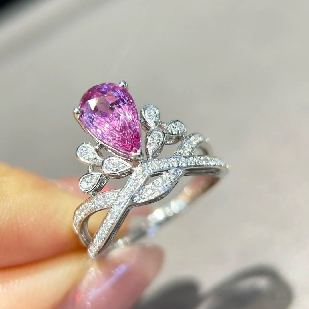 14k Gold 2.04 Ctw Natural Sapphire & Diamond Ring - 4