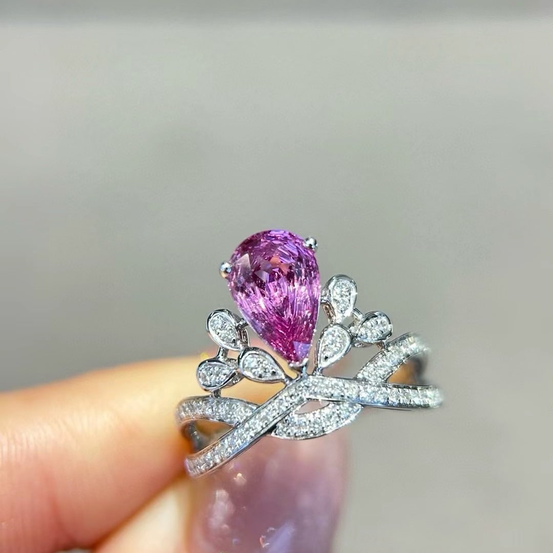 14k Gold 2.04 Ctw Natural Sapphire & Diamond Ring - 5