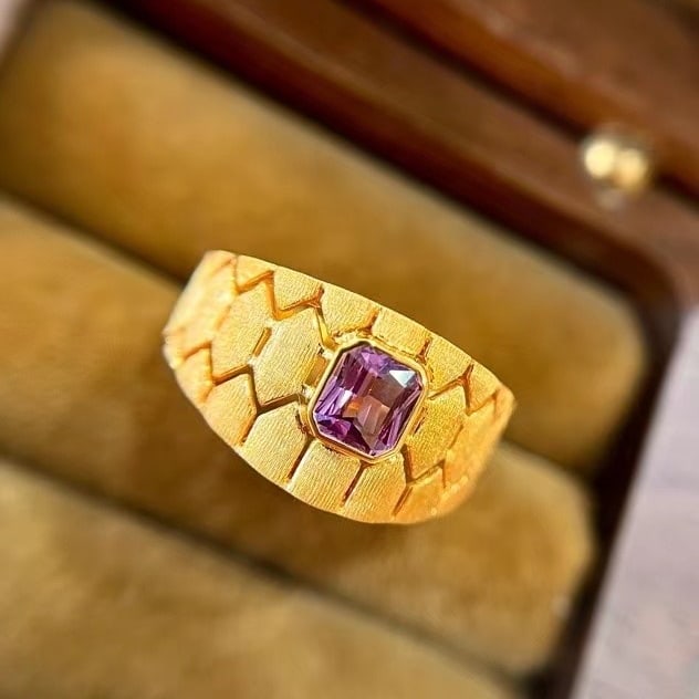 14k Gold 0.60 Ct Natural Sapphire Ring - 2