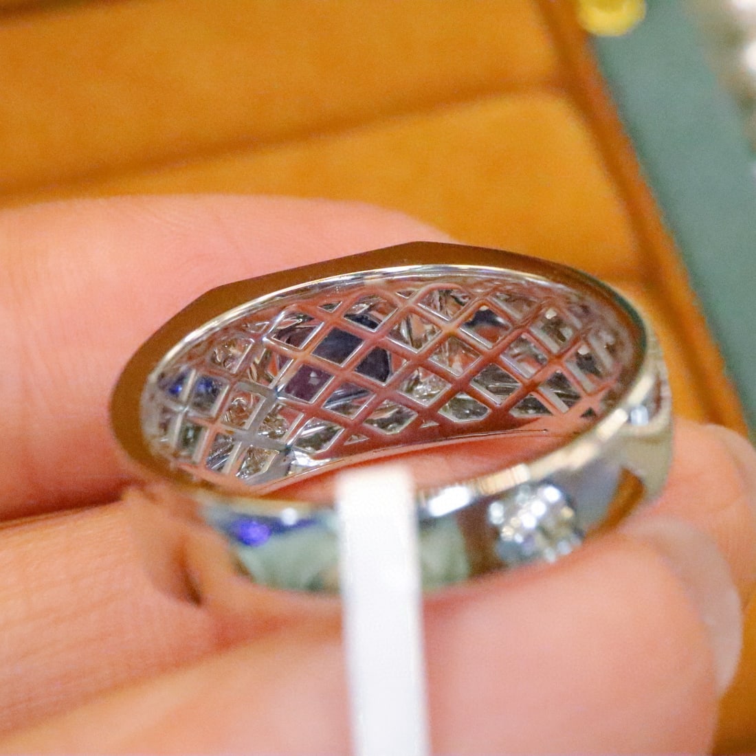 14k Gold 1.42 Ctw Natural Sapphire & Diamond & Men¡¯s Ring - 4