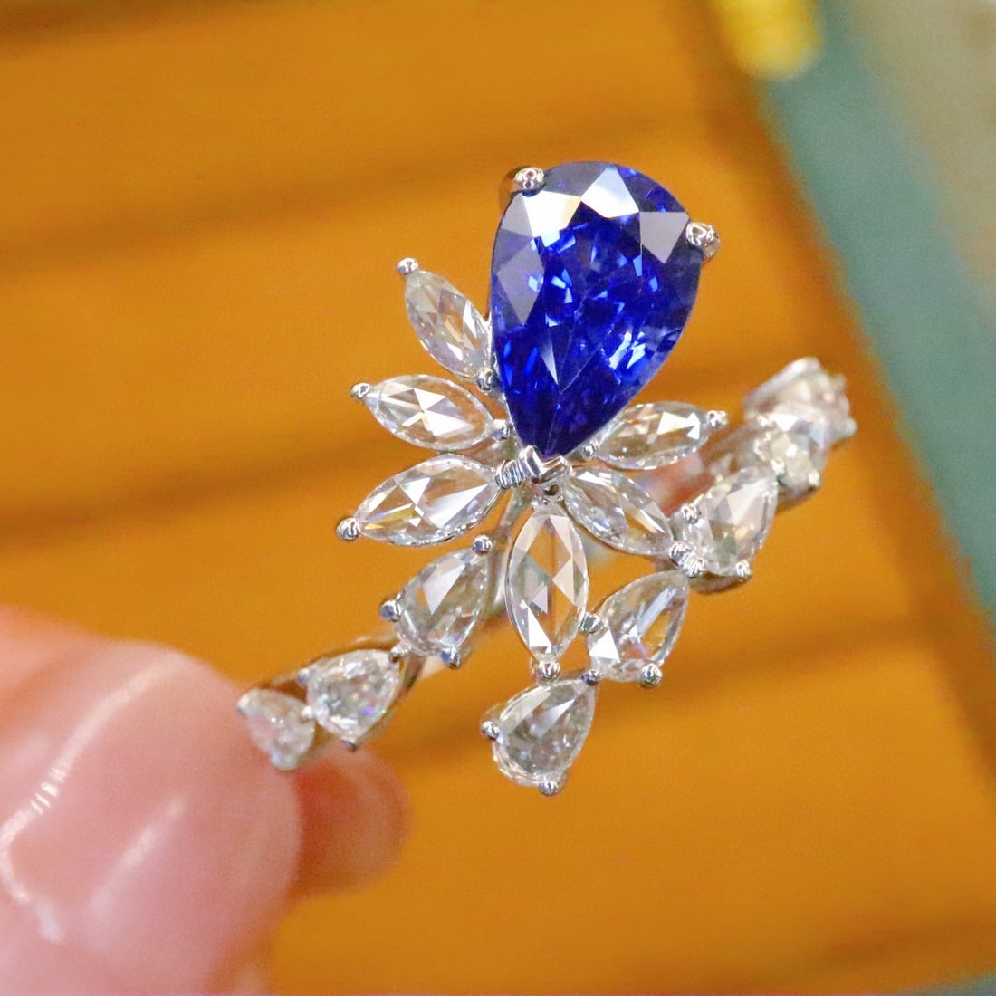 14k Gold 1.74 Ctw Natural Sapphire & Diamond Ring - 2