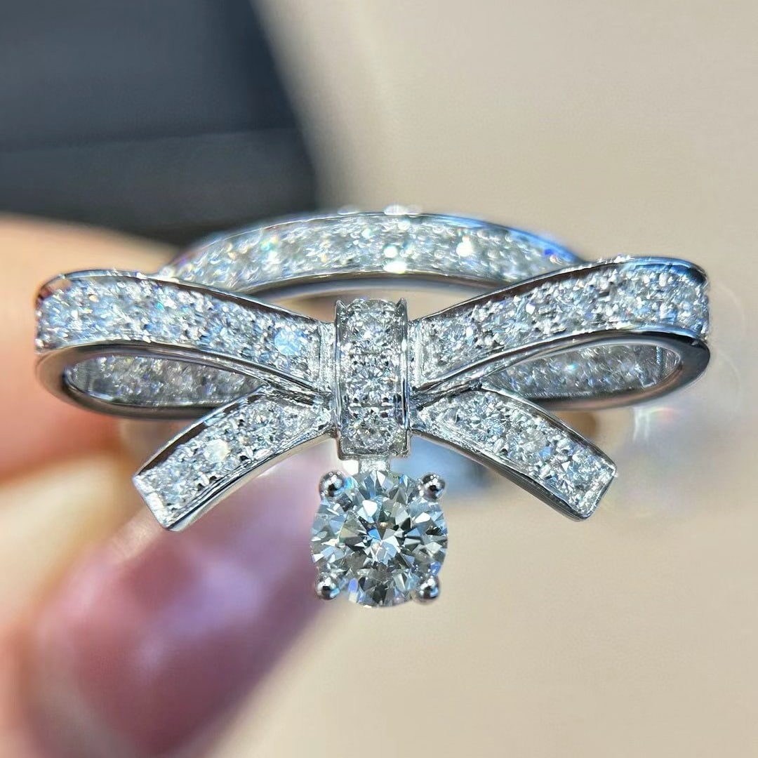 14k Gold 1.24 Ctw Natural H Diamond Ring: Ref:230988327 // gold content:14k gold // ring size:7. 25us // // main gemstone:diamond // shape:round // carat weight:0. 34ct // clarity grade:vs-si // color:h // treatment:natural // cut grade:g // 