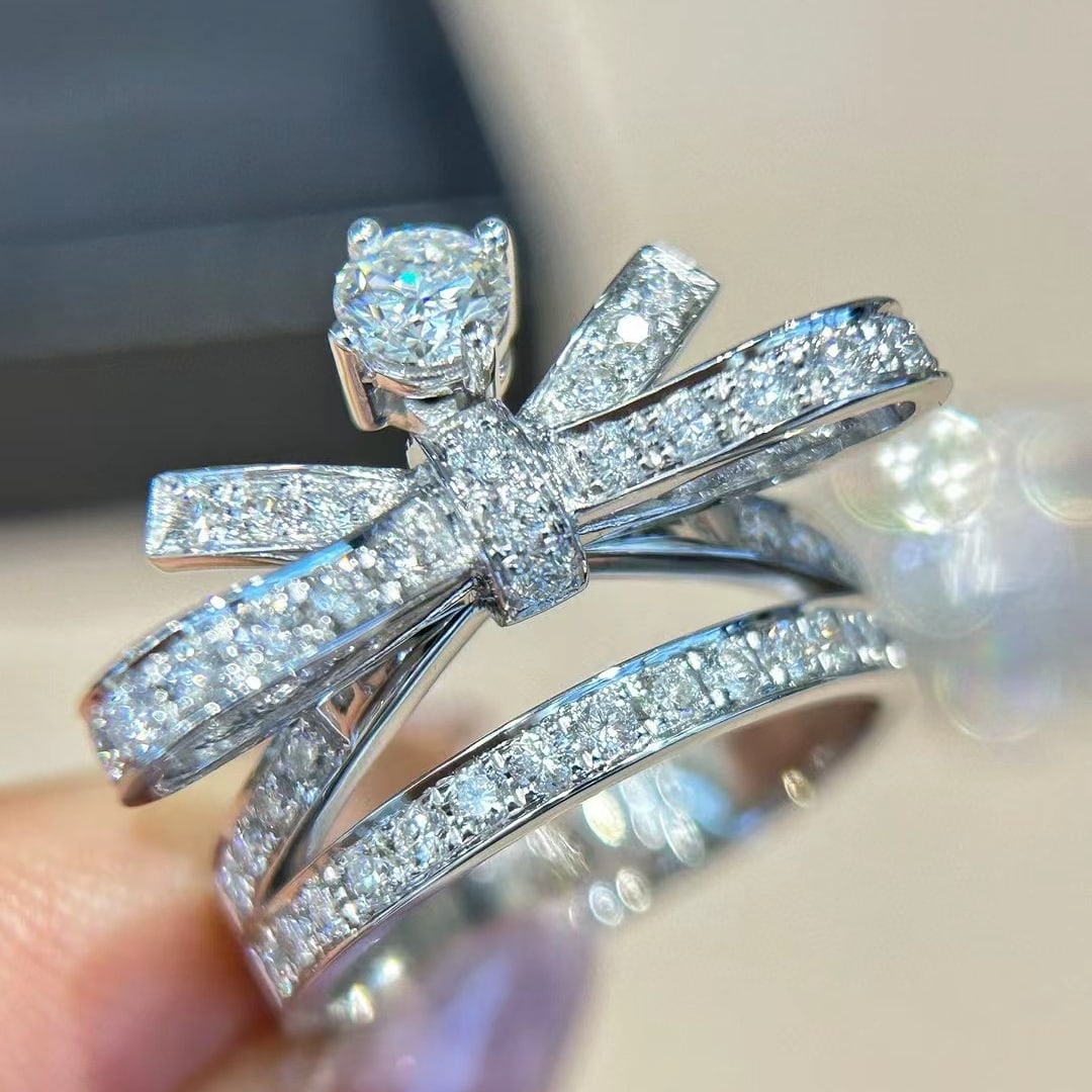 14k Gold 1.24 Ctw Natural H Diamond Ring - 4