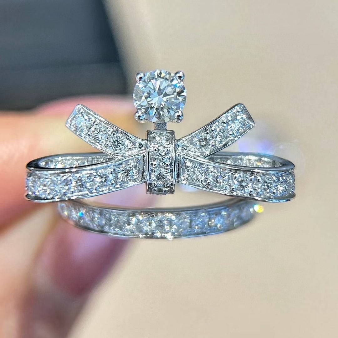 14k Gold 1.24 Ctw Natural H Diamond Ring - 6