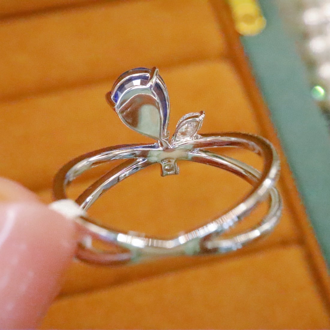 14k Gold 1.59 Ctw Natural Sapphire & Diamond Ring - 4