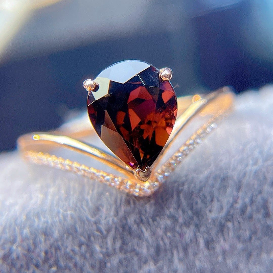 14k Gold 2.1 Ct Natural Tourmaline & Diamond Ring - 3