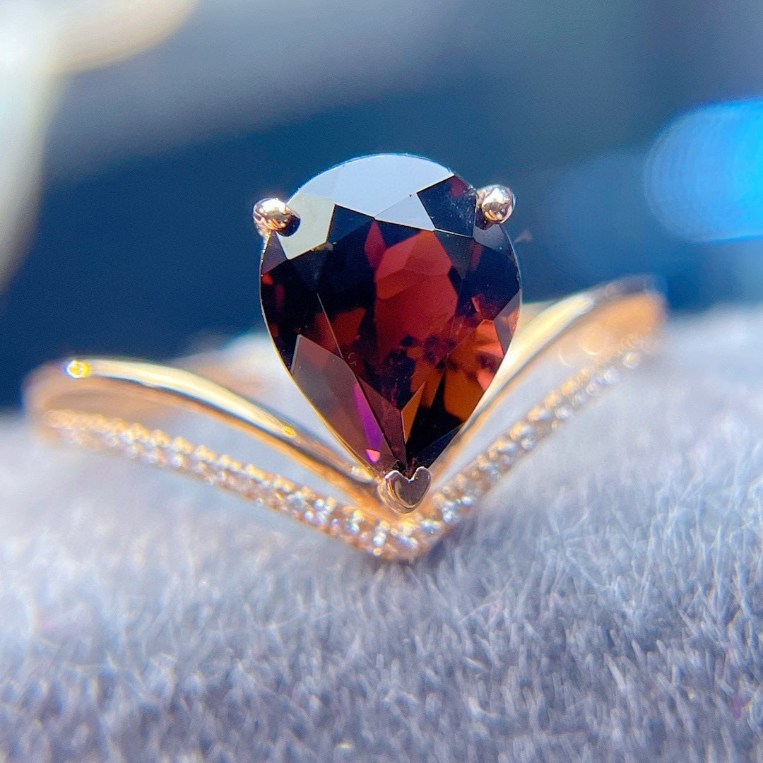 14k Gold 2.1 Ct Natural Tourmaline & Diamond Ring - 5