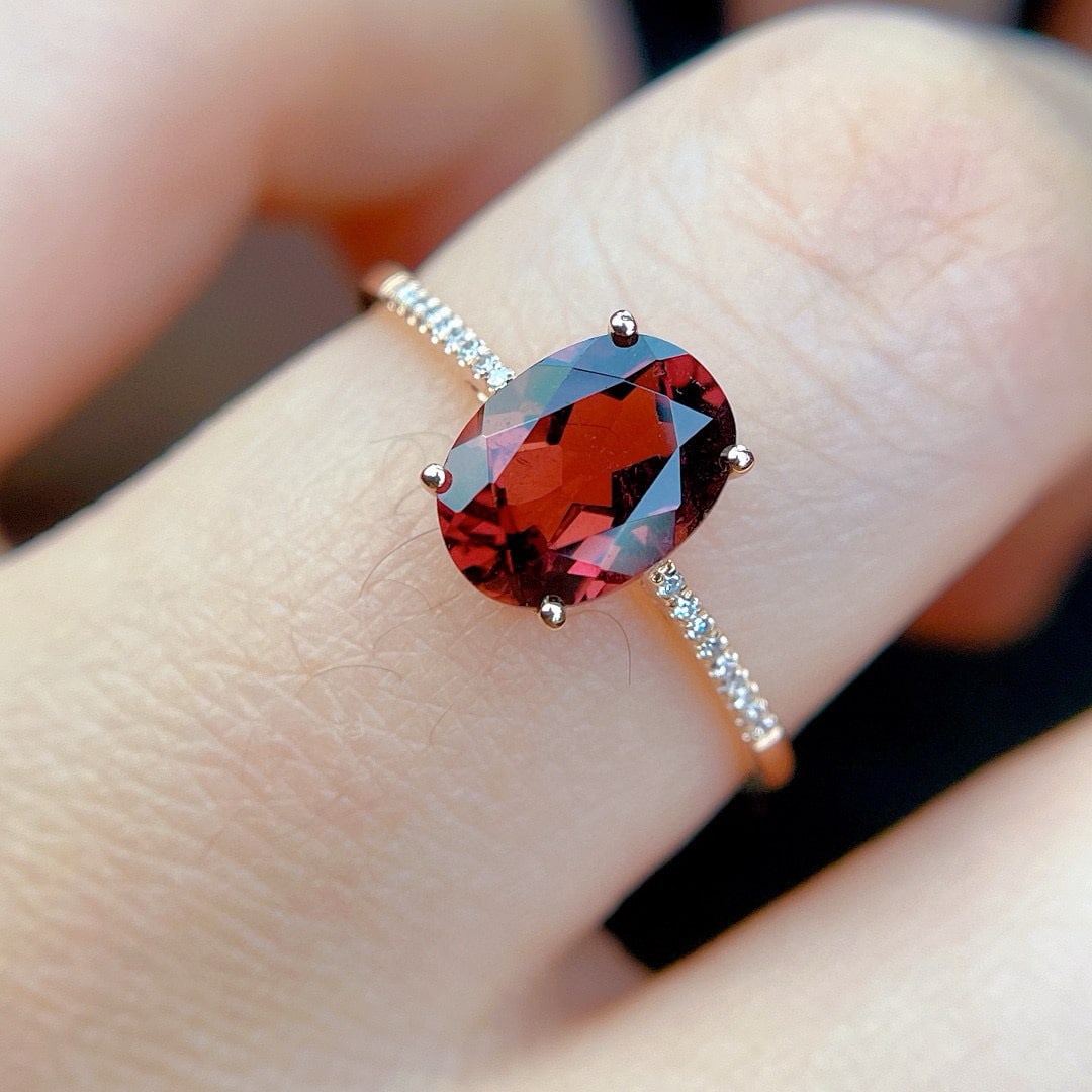 14k Gold 1.75 Ct Natural Tourmaline & Diamond Ring - 4
