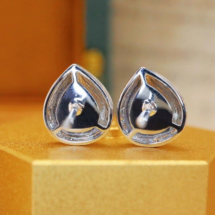 14k Gold 1.52 Ctw Natural Sapphire & Diamond Earrings - 4