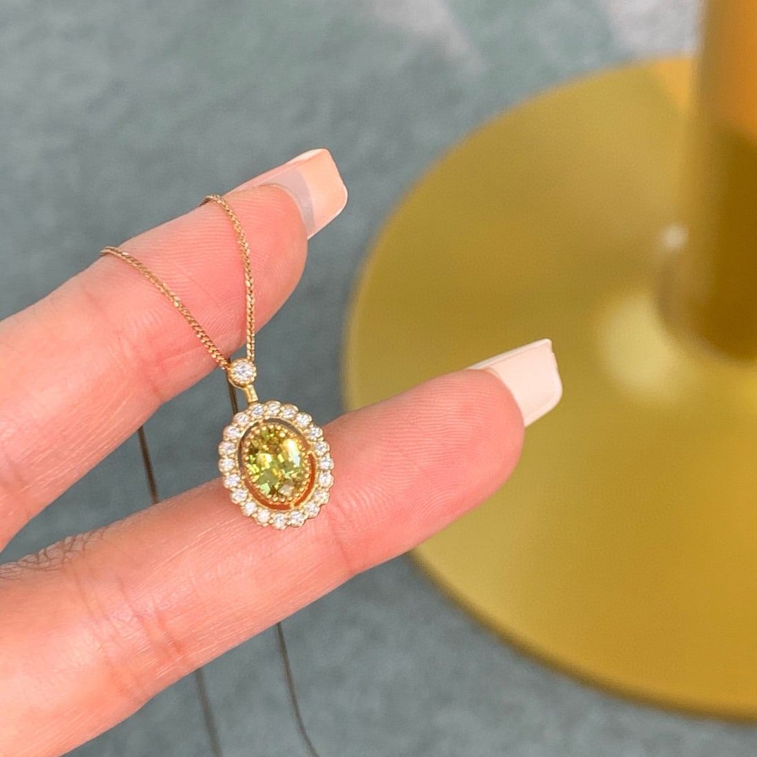 14k Gold 1.06 Ctw Natural Sapphire & Diamond Pendant( Without Chain ) - 4
