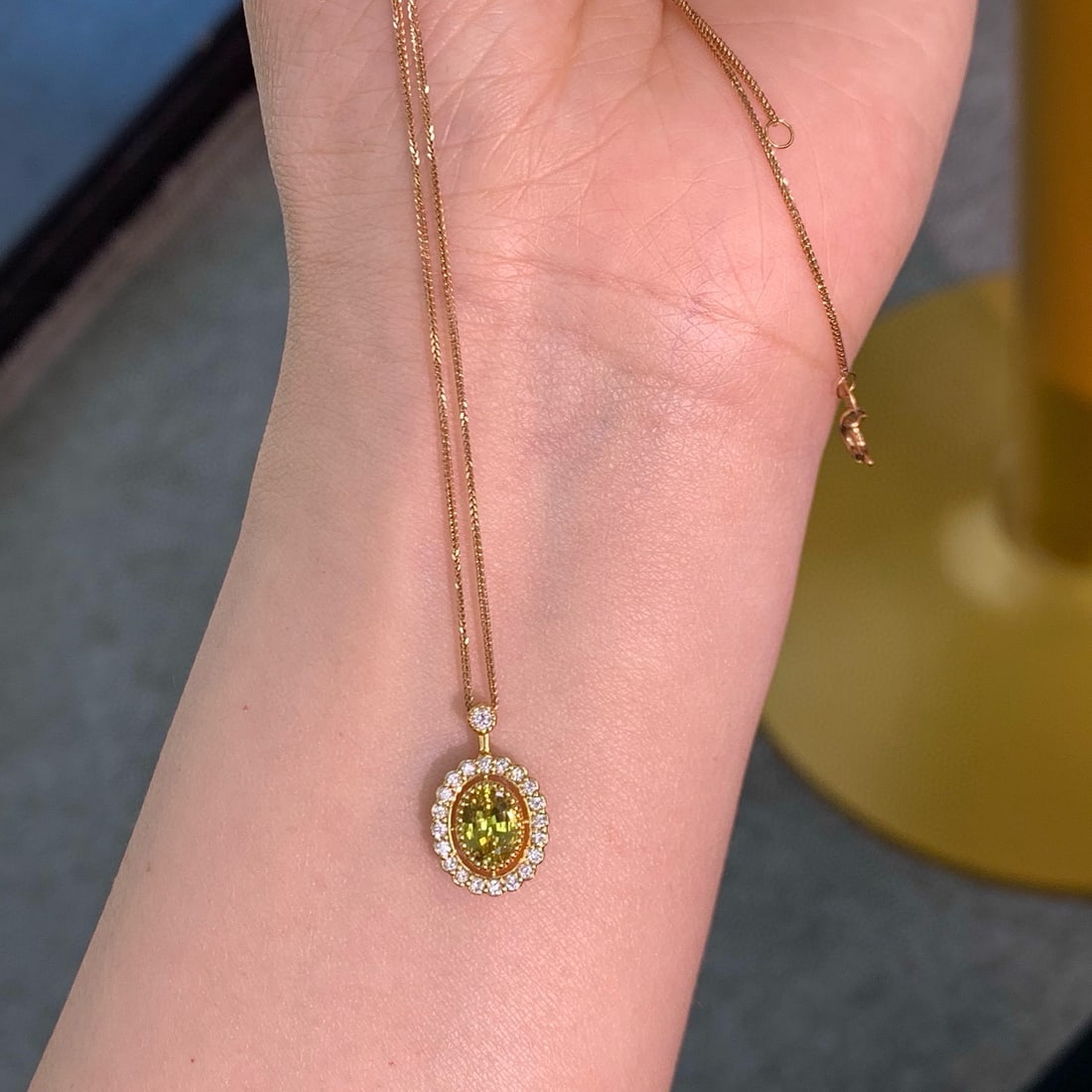 14k Gold 1.06 Ctw Natural Sapphire & Diamond Pendant( Without Chain ) - 5