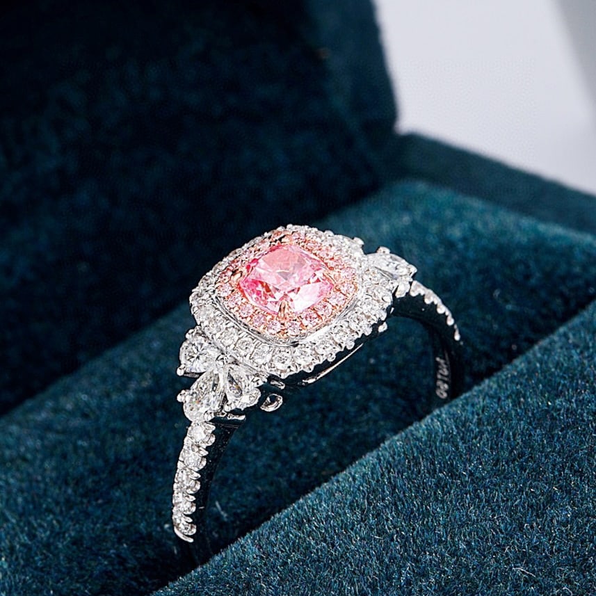 14k Gold 1.14 Ctw Natural Pink Diamond & Diamond Ring - 2