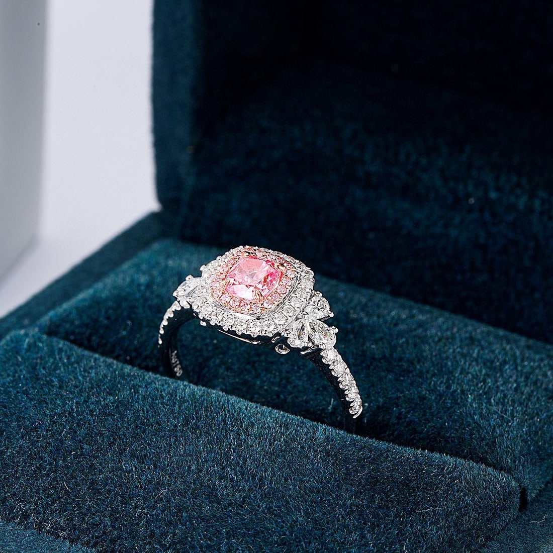 14k Gold 1.14 Ctw Natural Pink Diamond & Diamond Ring - 5