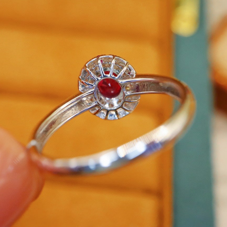 14k Gold 0.81 Ctw Natural Ruby & Ruby Ring - 4