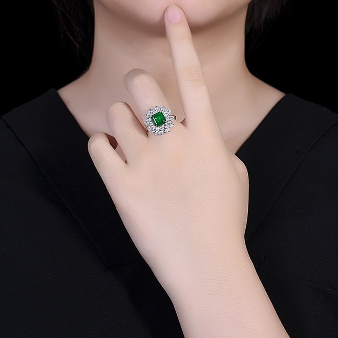 14k Gold 4.86 Ctw Natural Emerald & Sapphire Ring/pendant( Without Chain ) - 4