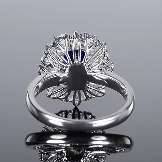 14k Gold 2.73 Ctw Natural Sapphire & Diamond Ring - 3