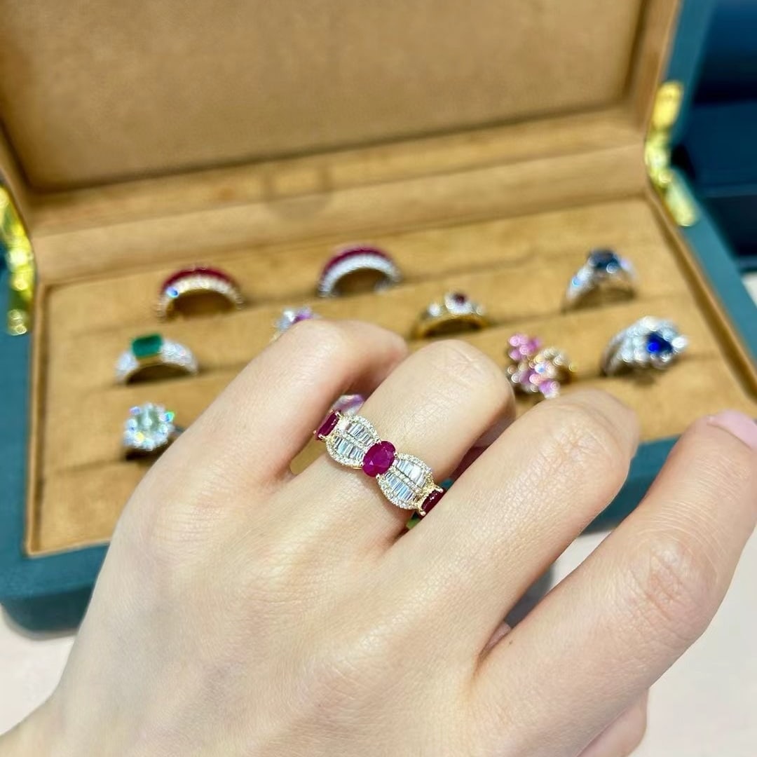 14k Gold 2.11 Ctw Natural Ruby & Diamond Ring - 3