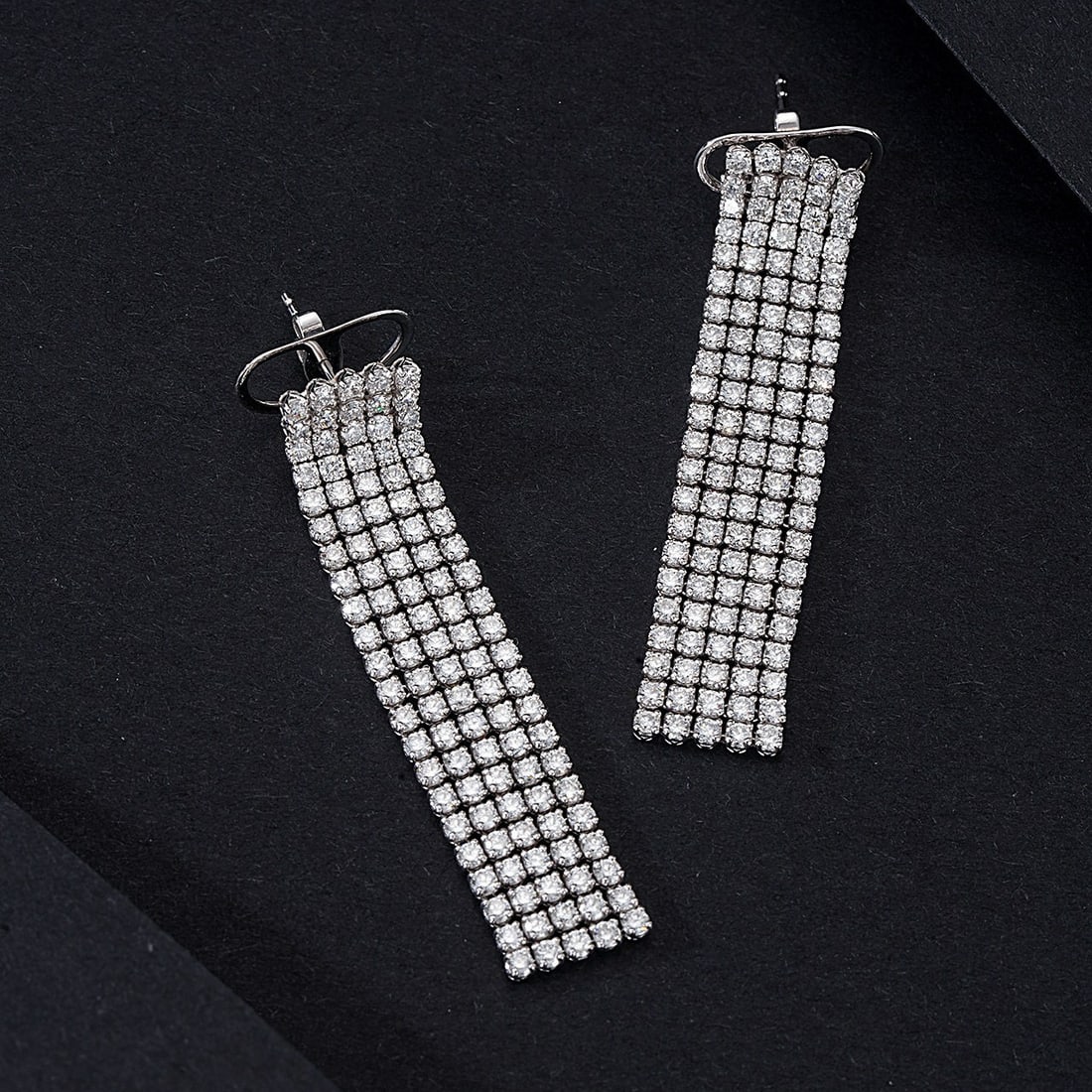 14k Gold 6.16 Ct Natural H Diamond Earrings - 3