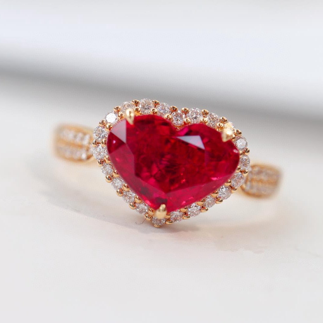 14k Gold 2.06 Ctw Natural Ruby & Diamond Ring - 2