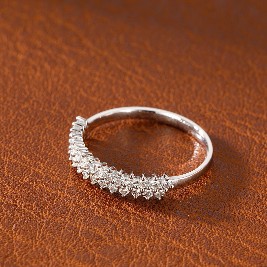 14k Gold 0.36 Ct Natural H Diamond Ring - 2