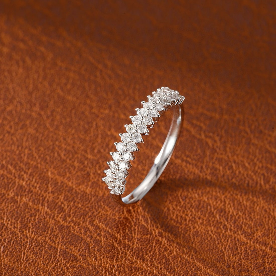 14k Gold 0.36 Ct Natural H Diamond Ring - 3