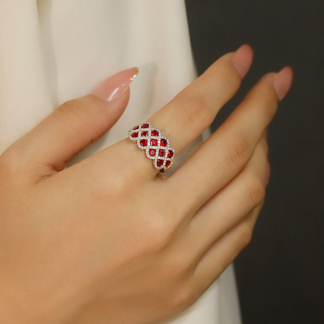 14k Gold 2.03 Ctw Natural Ruby & Diamond Ring - 2