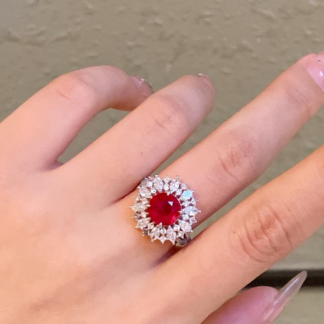 14k Gold 4.04 Ctw Natural Ruby & Diamond Ring - 4