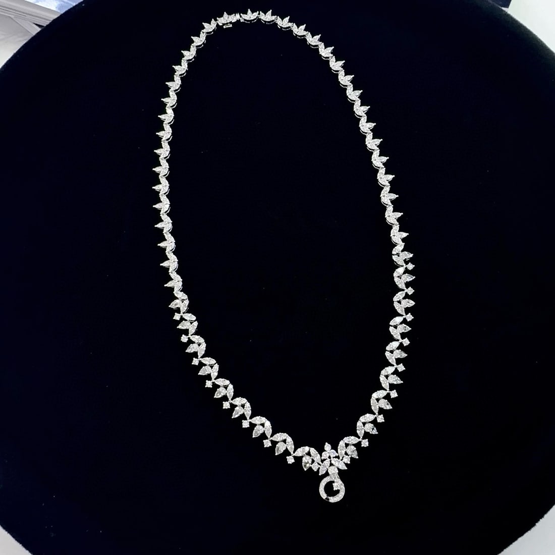 14k Gold 6.28 Ct Natural H Diamond Necklace - 2
