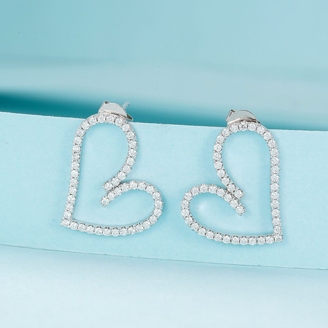 14k Gold 0.56 Ct Natural H Diamond Earrings - 5
