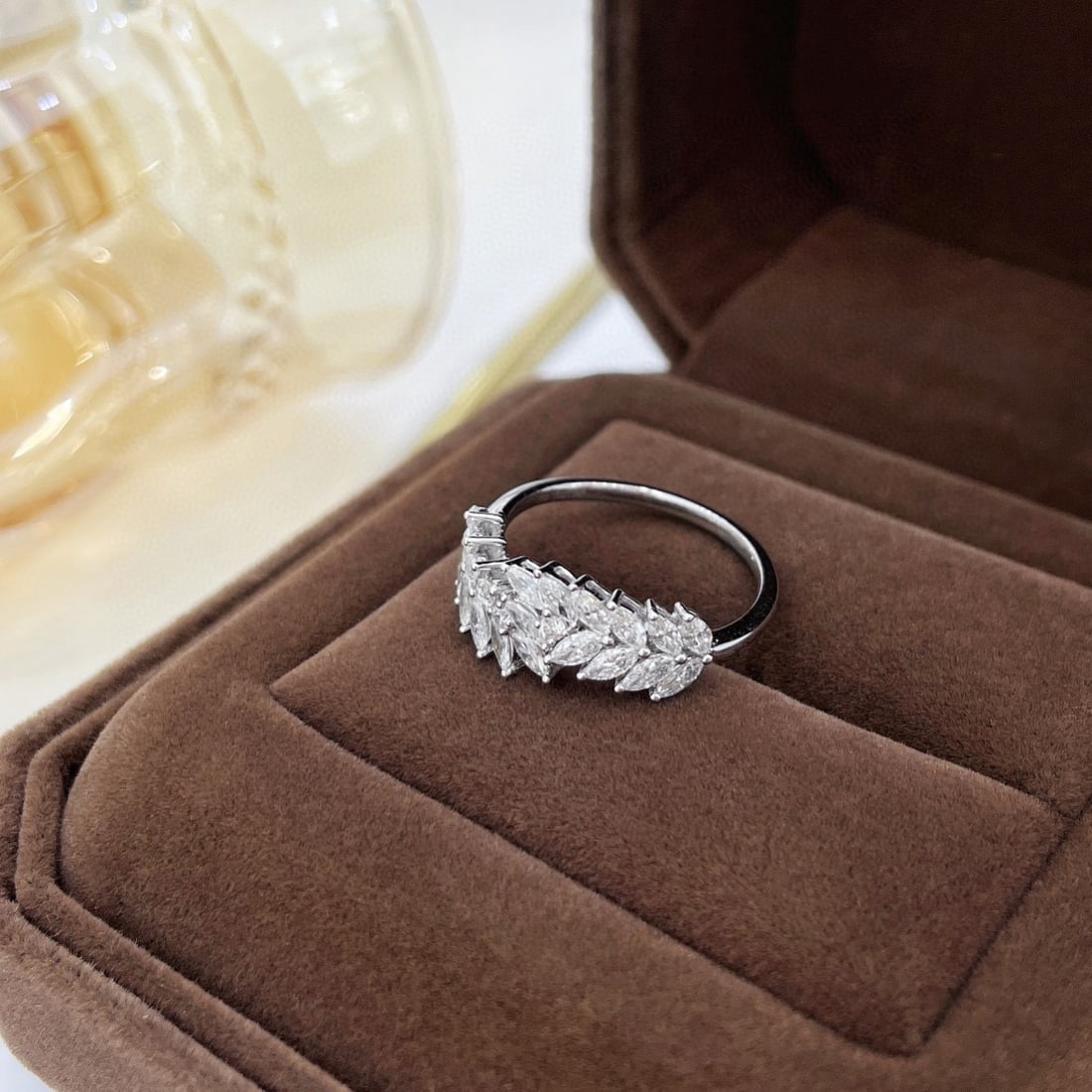14k Gold 0.89 Ct Natural H Diamond Ring - 3