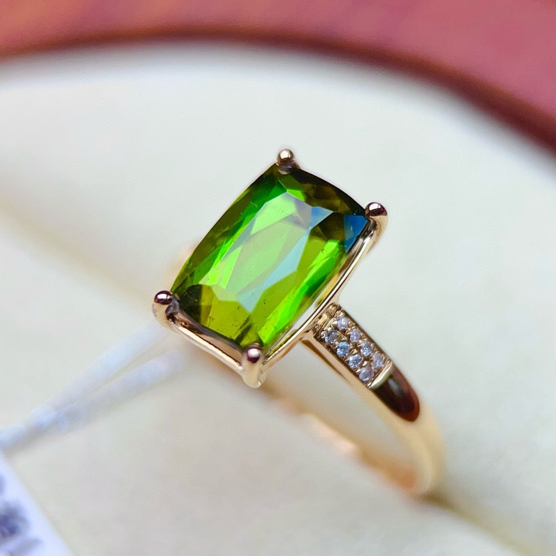 14k Gold 3.15 Ctw Natural Tourmaline & Diamond Ring - 3