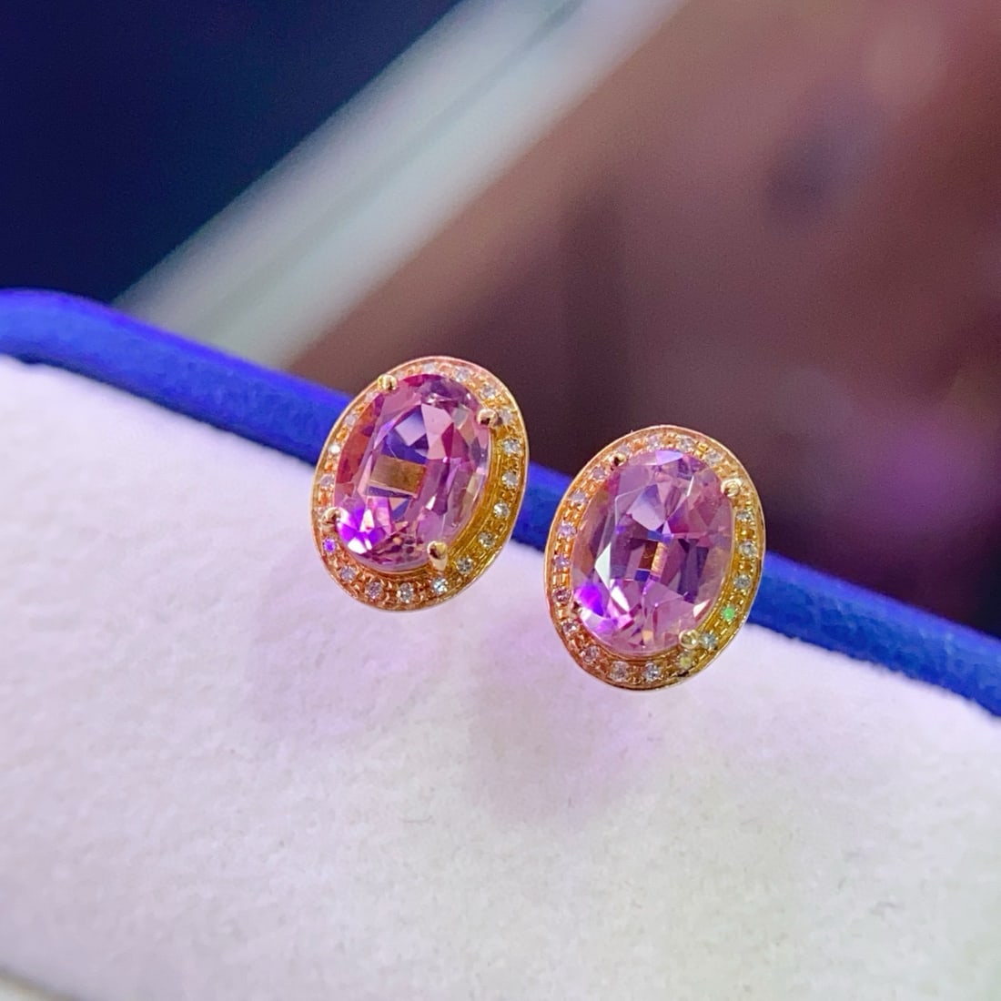 14k Gold 1.7 Ct Natural Tourmaline & Diamond Earrings - 3