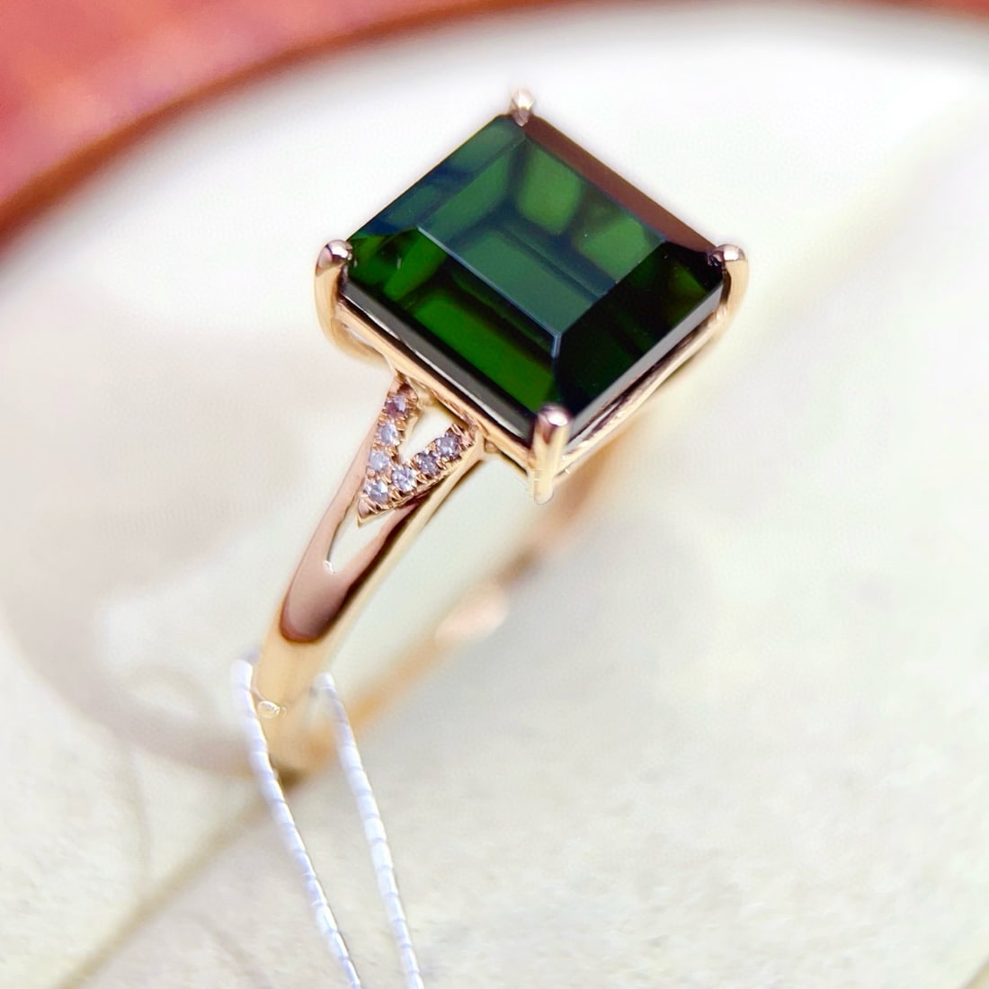 14k Gold 5.69 Ctw Natural Tourmaline & Diamond Ring - 5