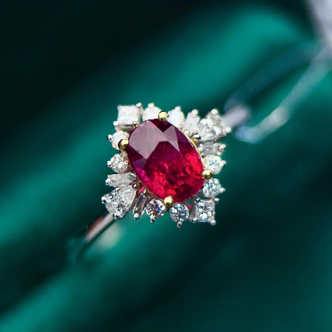 14k Gold 1.41 Ctw Natural Tourmaline & Diamond Ring - 3